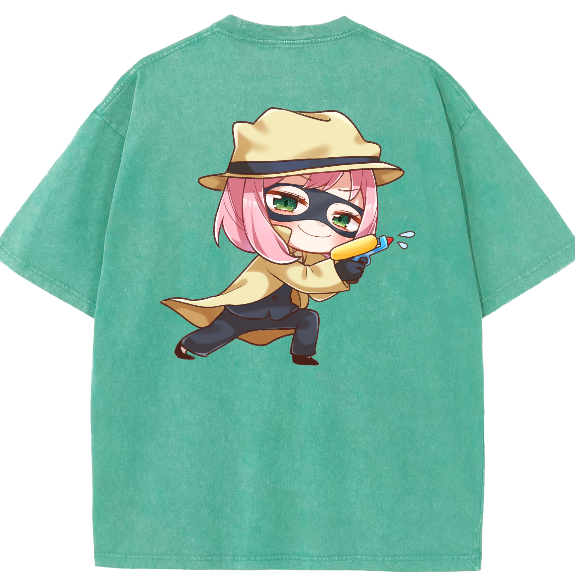 （画像用） SPY×FAMILY间谍家家酒 綿100% ヴィンテージ風 半袖Tシャツ（背面プリント）
